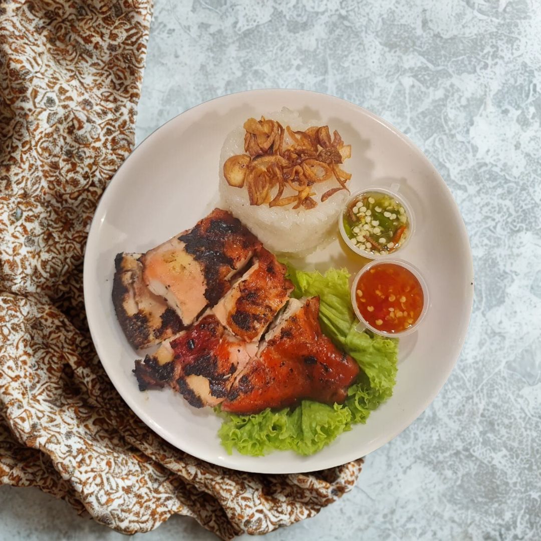 pulut ayam goreng